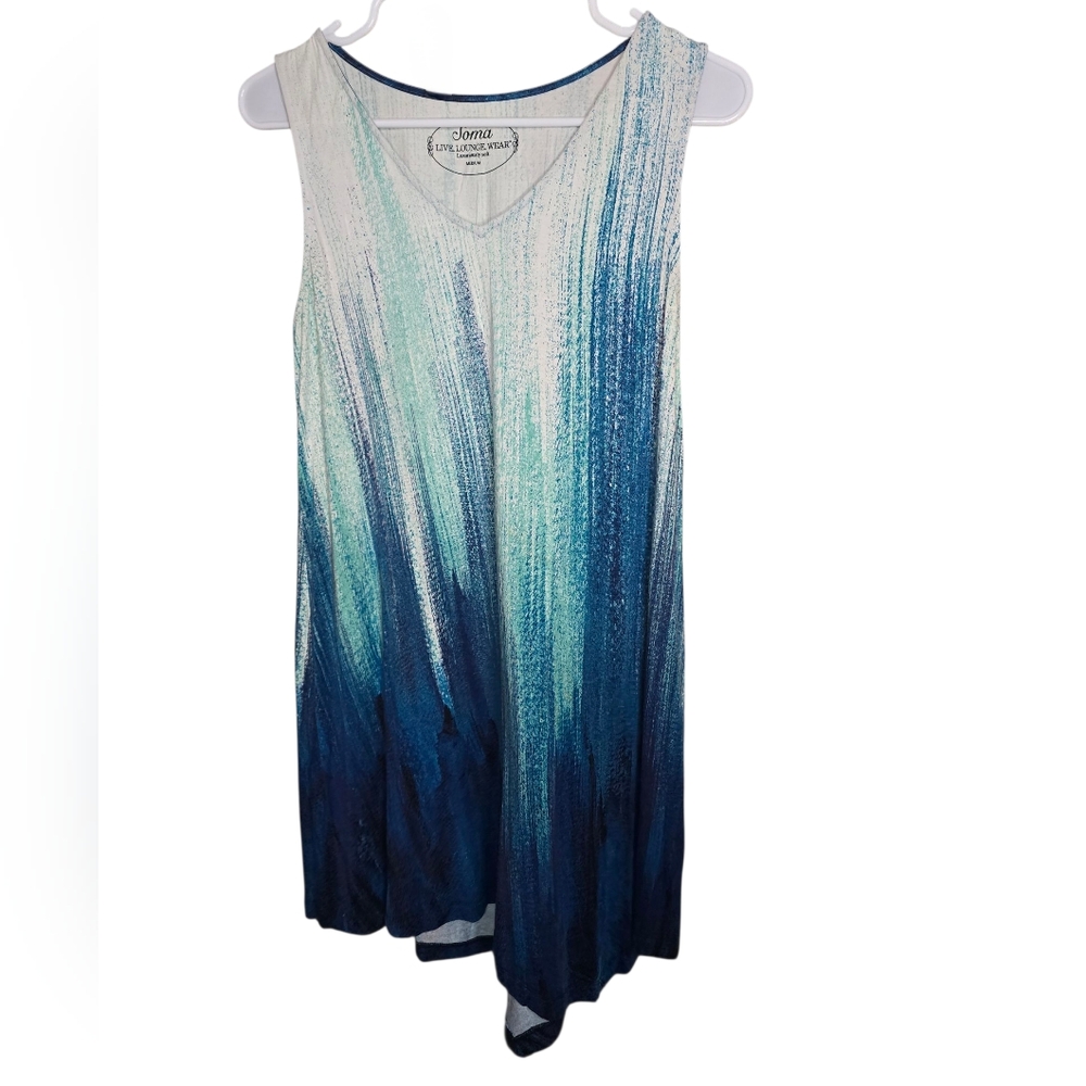 Soma Blue and White Tank Top